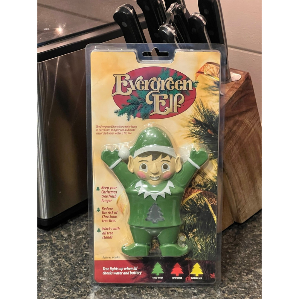New Evergreen Elf Christmas Tree Water Level Alert Gives Audio, Visual Alert
